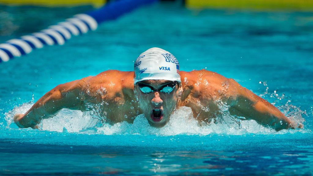 Swimming (pictured is legendary swimmer Michael Phelps)