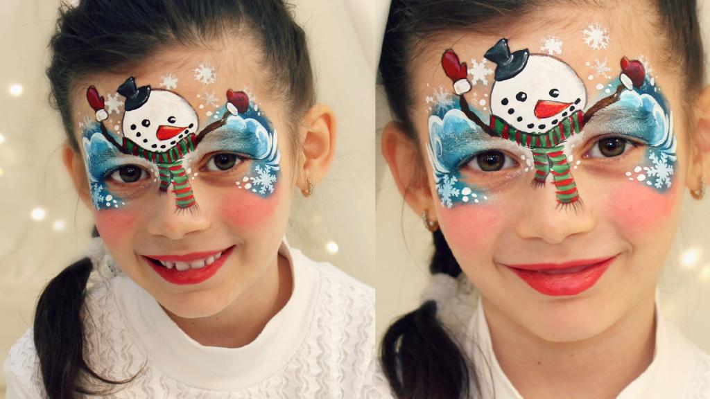 Face painting winter theme