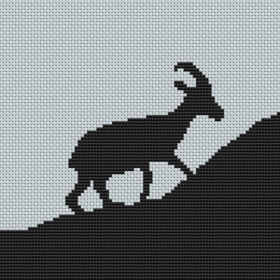 simple goat embroidery pattern