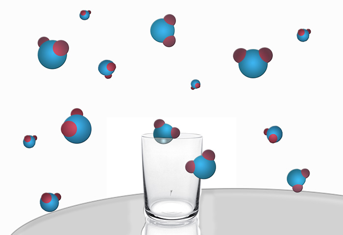 Рассеяние молекул водяного пара по пространству комнаты - пример высокоэнтропийного состояния