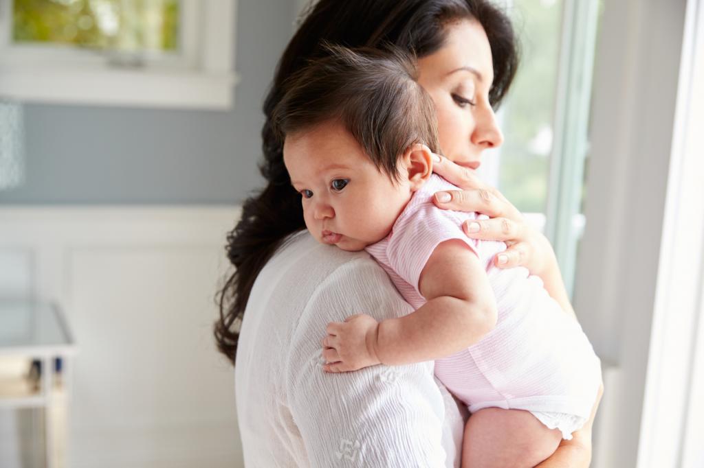 the child is kept in a column.