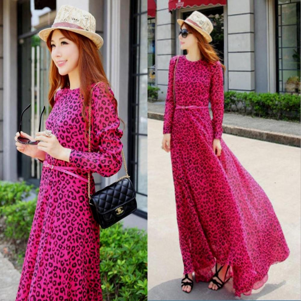 Casual long dress with long sleeves