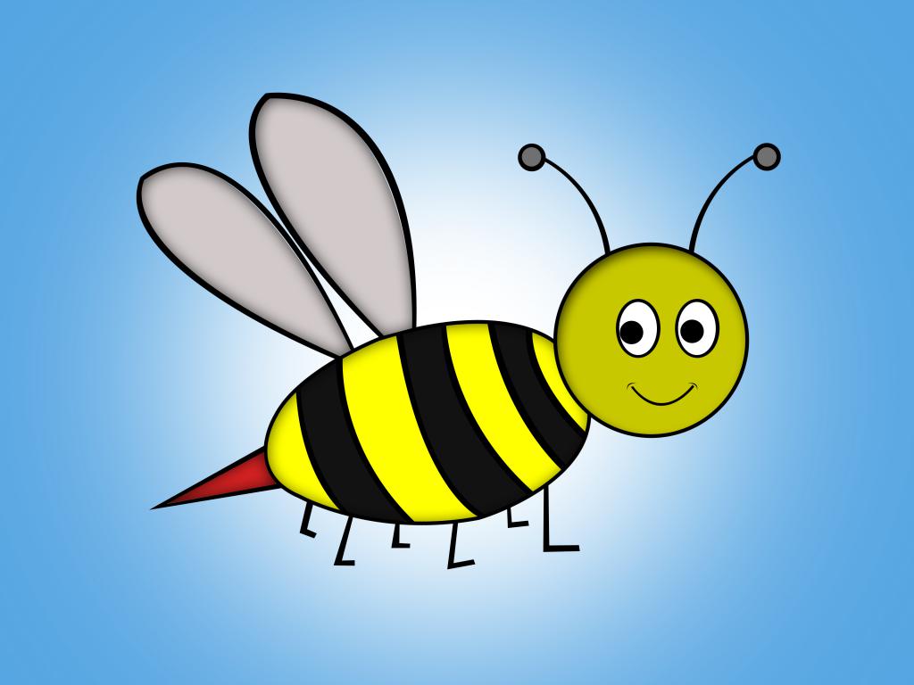 Пчела рисованая