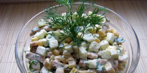 салат кукуруза пошаговый рецепт