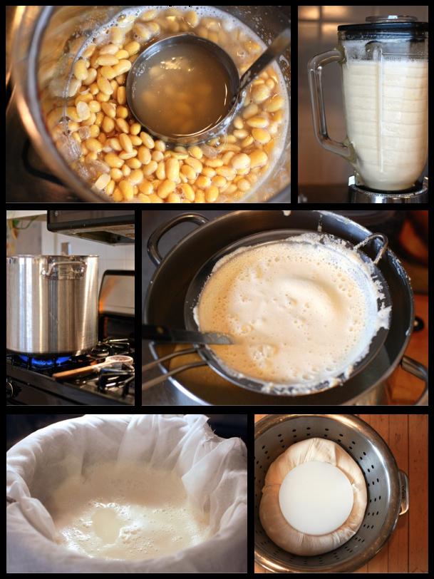 Процесс изготовления соевого сыра тофу