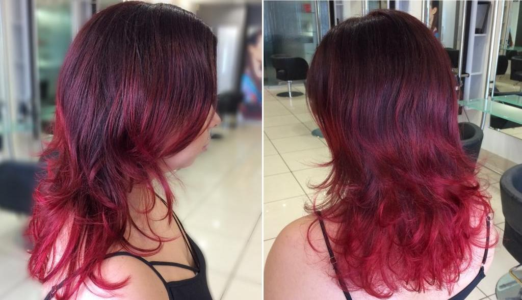 Красные кончики волос: особенности окрашивания, подбор оттенков к основному цвету и примеры с фото