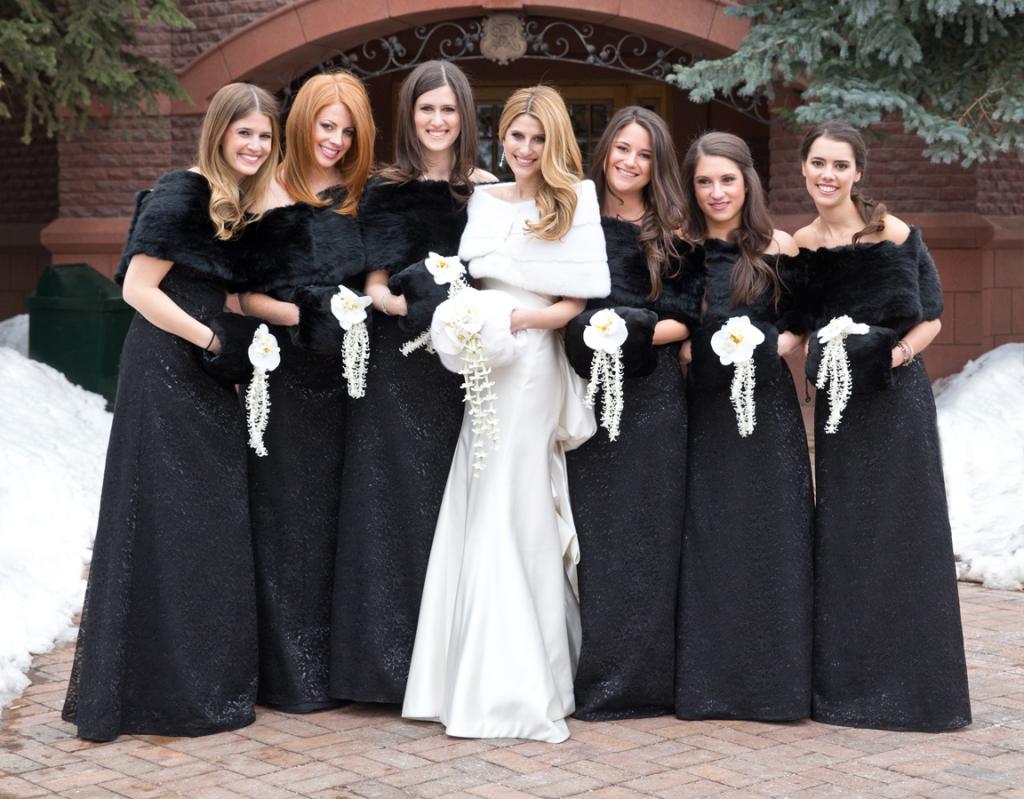 Платья для свадьбы для гостей зимой