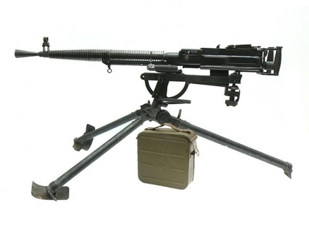 Easel machine gun