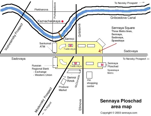 Карта Сенной площади