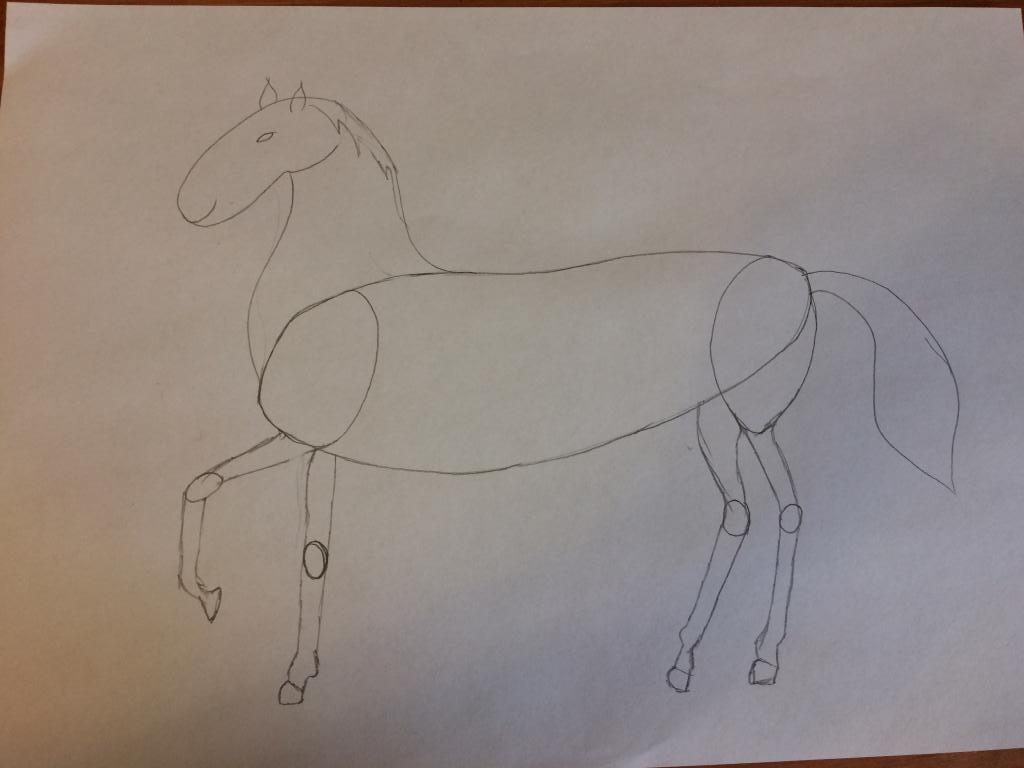 лошадь карандашом
