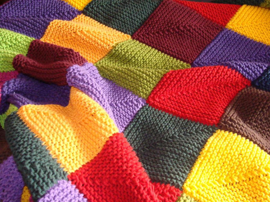 вязаное одеяло