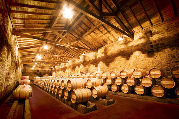 Oak barrels for aging wine