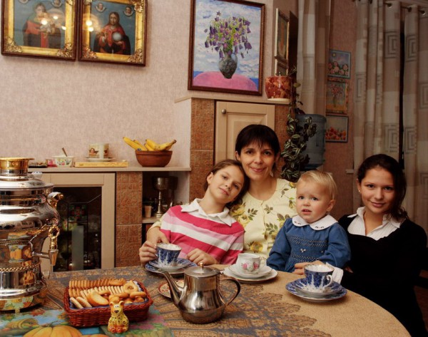 Ольга с детьми