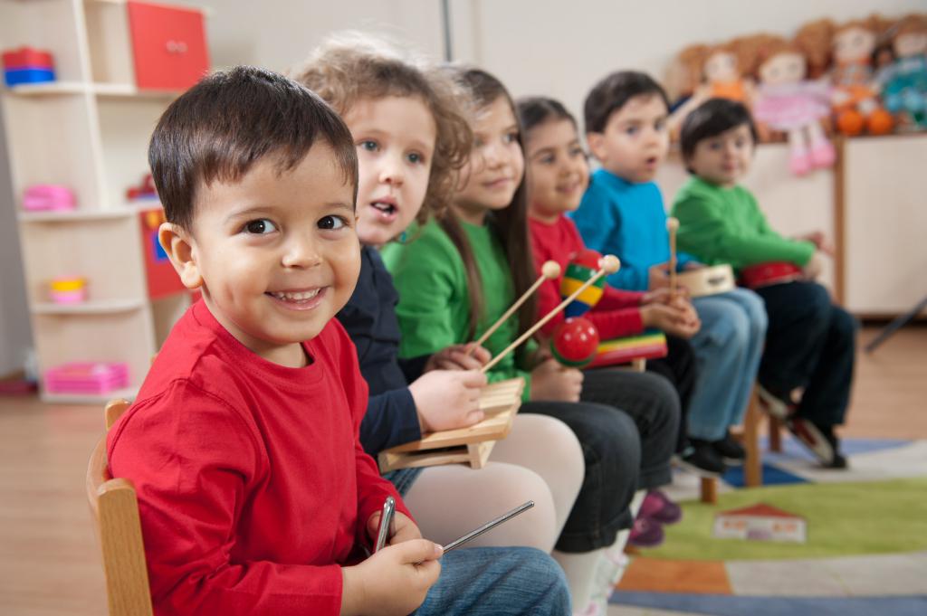 children in music classes