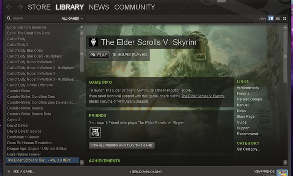 TES: Skyrim в Steam