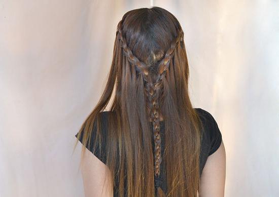 Коса водопад на длинные волосы пошаговое плетение с фото