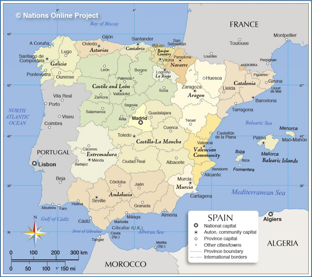 Административная карта Испании