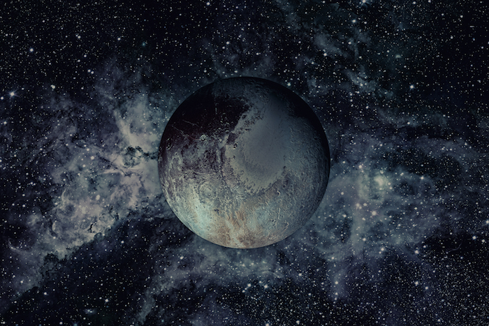 Плутон на фоне звезд