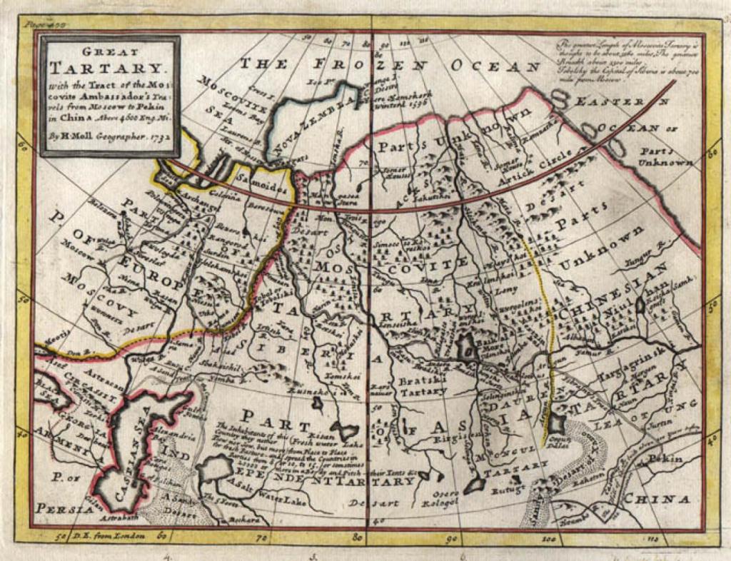 Великая Тартария на старинной карте.