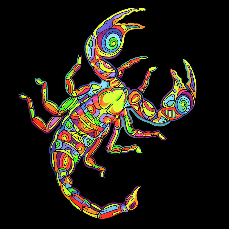 Скорпион цветной