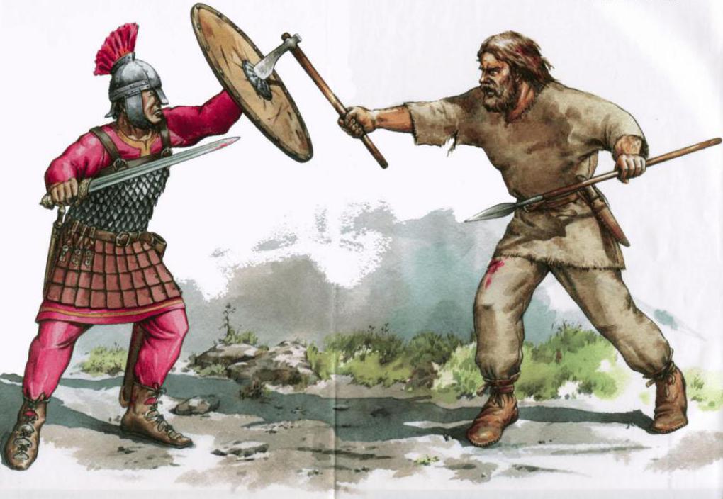 The battle between the Byzantine and the Slav