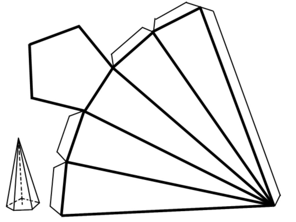 Развертка пятиугольной пирамиды