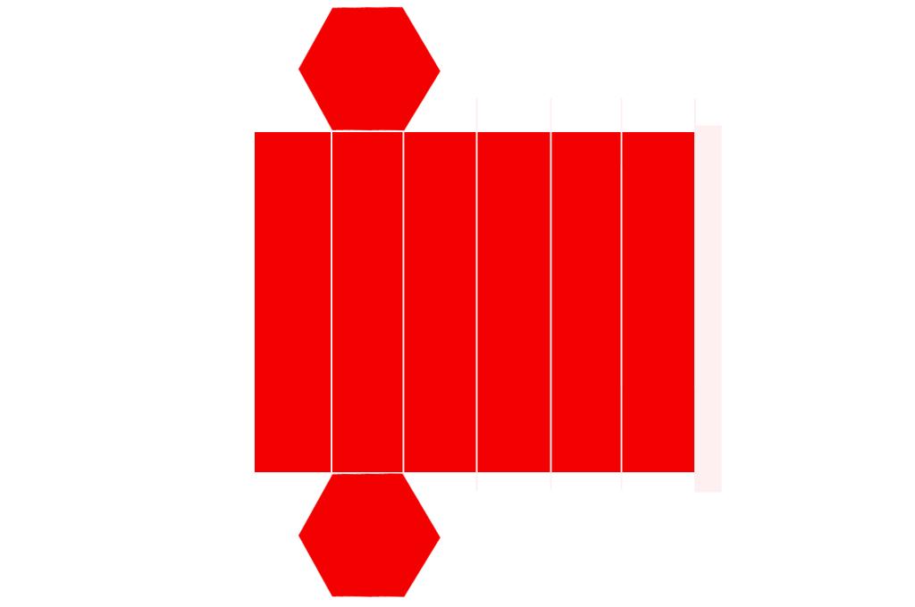 Развертка шестиугольной призмы