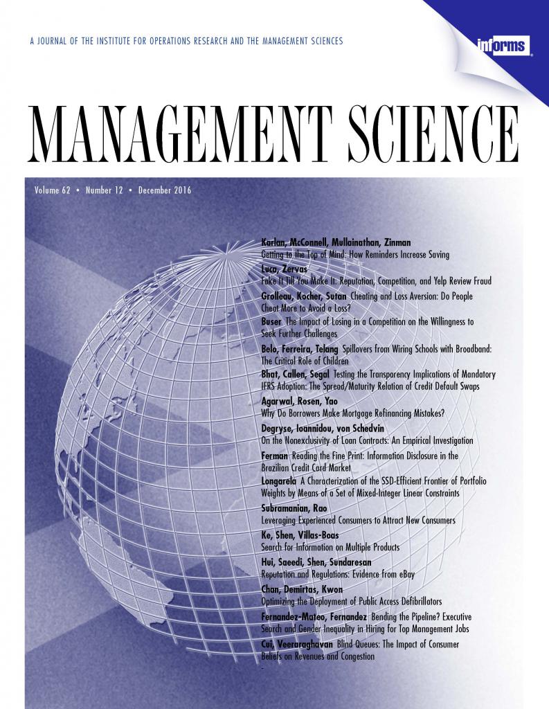 Management science journal