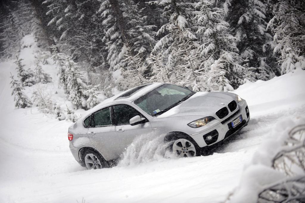 Car on a snowy road