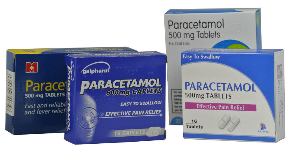Упаковки парацетамола