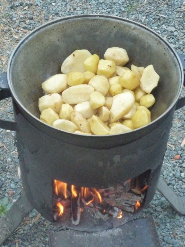Картошка в казане на костре с мясом рецепт фото пошагово