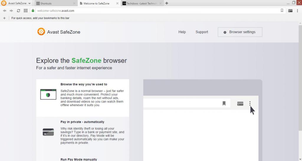 Safe Browser avast для защиты