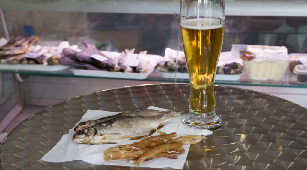 Пиво и сушеная рыба