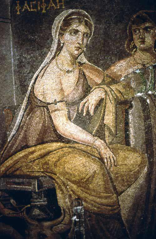 Фрагмент мозаики с изображением Пасифаи