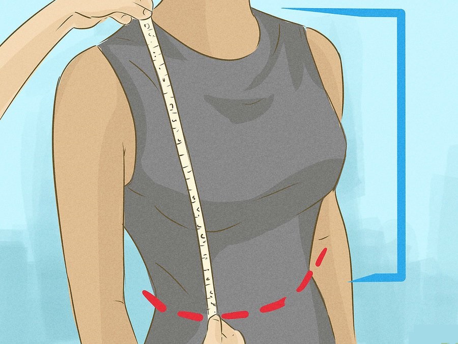 Как снять мерку высота груди косая