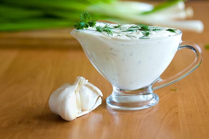 Kefir and garlic sauce