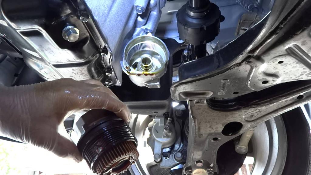 oil change in a Toyota machine