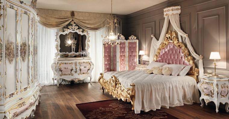 двуспальные кровати в стиле барокко