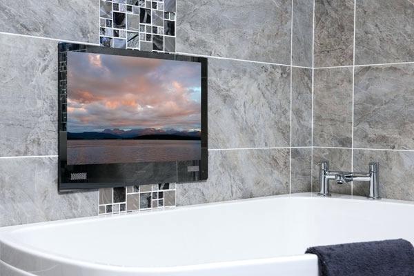 TV in the bathroom.