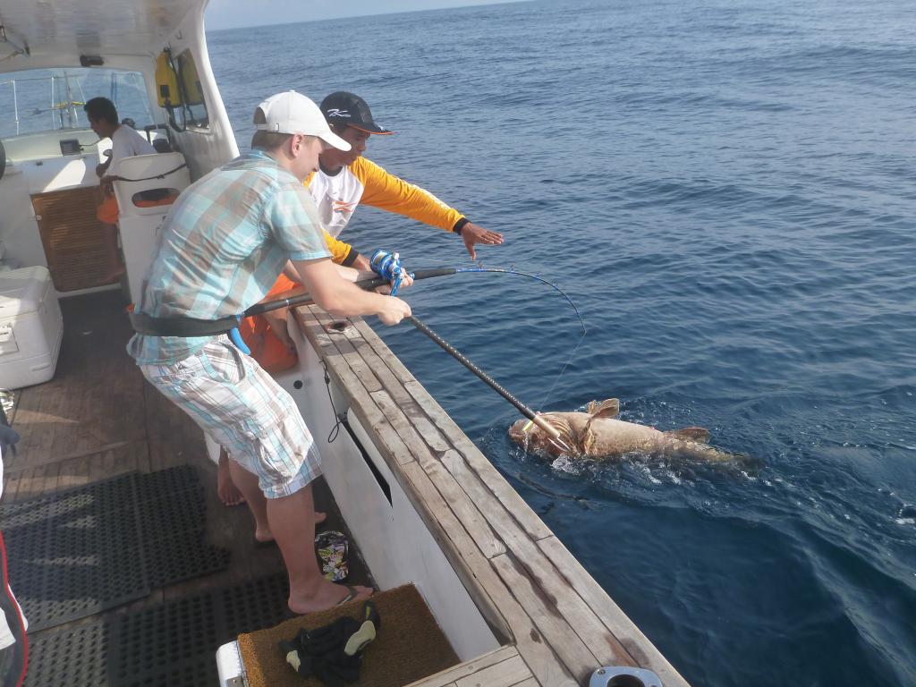 Deep sea fishing in Bali.