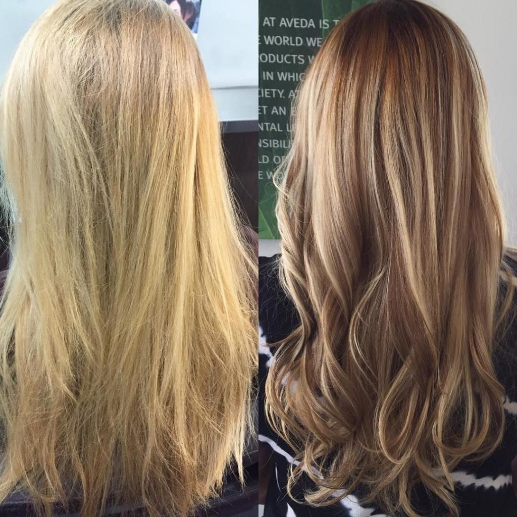 Профилированные концы волос фото до и после