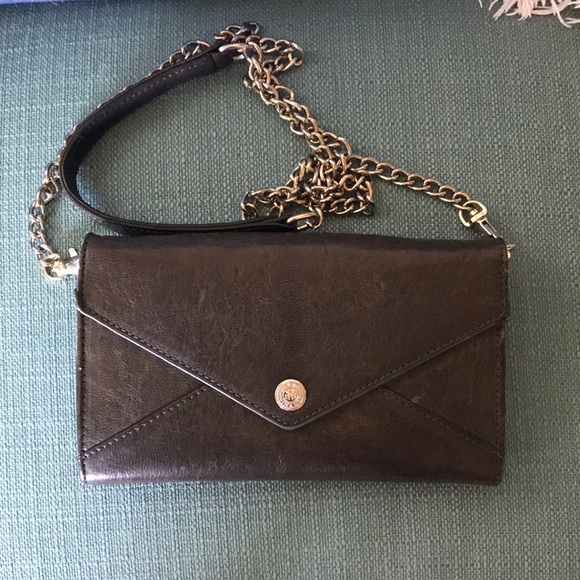 small shoulder bag on a chain