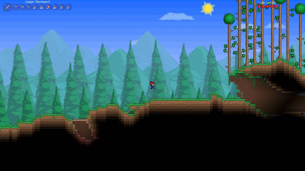 open world in terraria