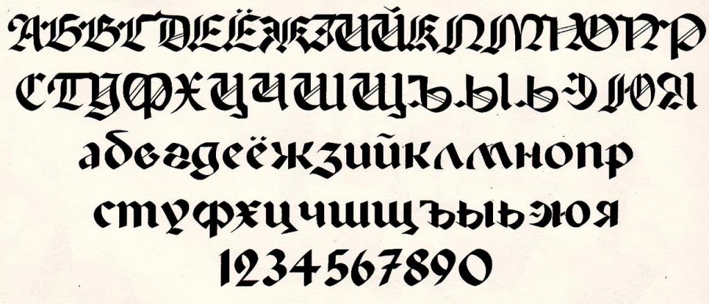 General gothic font