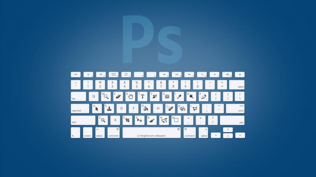 Adobe Photoshop keyboard layout