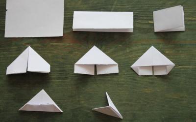 Треугольный модуль из квадратного листа бумаги для начинающих