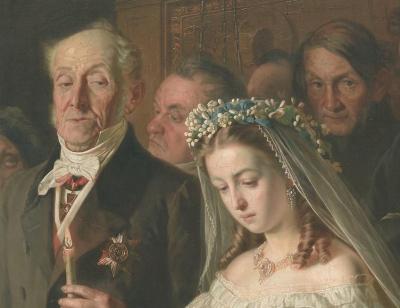 Неприятные тайны картины Неравный брак (1862 г.) — тот случай, когда  задний план интереснее старика с девушкой
